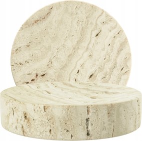 Szappantartó Szabadon álló Fürdőszoba Travertin Szappantartó Bézs