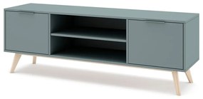 Szürkészöld TV-állvány 140x53x40 cm Pisco – Marckeric