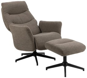 Szürkésbarna buklé relaxációs fotel London – Actona