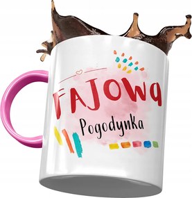 Rózsaszín Bögre Időjárás Cool Időjárás Bögre Nyomtatott Fotóval