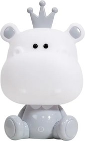 ONLI - LED dimmelhető gyermek éjjeli lámpa PUPPIES LED/3W/230V 25 cm víziló/szürke