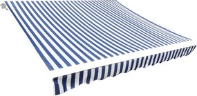 vidaXL kék/fehér vászon napellenző tető 6 x 3 m (a váz nem tartozék)