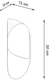Sollux SL.1063 - Fali lámpa TEAR 1xG9/40W/230V fekete