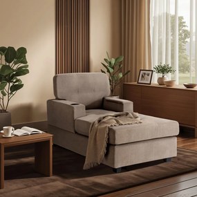 Modern Fotel Barnás-Bézs Színben. NEO