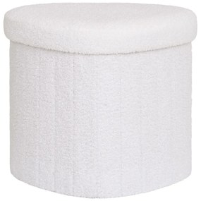 Fehér buklé puff Medford – House Nordic