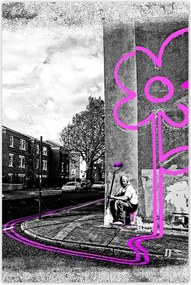 Poszter 60x90 Rózsaszín virág