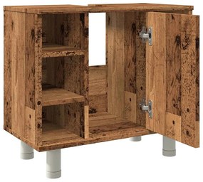 Fürdőszoba szekrény régi fa 60x32x53,5 cm műszaki fa