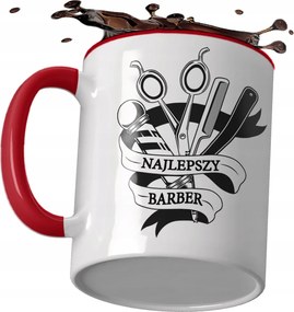 Piros bögre ajándék barber férfi fodrász divatos tartós