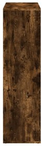 füstös tölgy szerelt fa elválasztó könyvespolc 102x29x103,5 cm