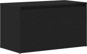 vidaXL Előtér pad fiókkal Fekete tölgy 80 x 40 x 45 cm Faanyag