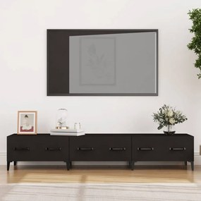 Fekete szerelt fa tv-szekrény 150 x 34,5 x 30 cm