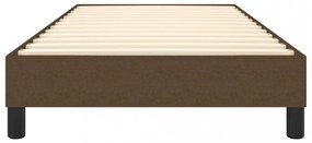 sötétbarna szövet rugós ágykeret 90x200 cm