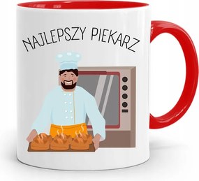 Piros Bögre Péknek Legjobb Pék fényképes nyomtatással