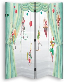 Gario Paraván Cirkuszi akrobaták és egy zöld függöny Méret: 145 x 170 cm, Kivitelezés: Klasszikus paraván