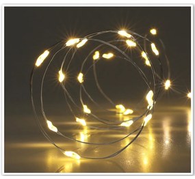 Silver lights fényhuzal időzítővel 100 LED, meleg fehér, 495 cm