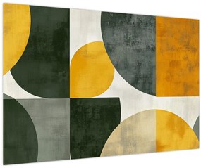 Kép - Olívazöld absztrakció (90x60 cm)