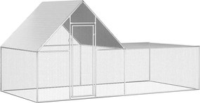 vidaXL horganyzott acél tyúkól 4 x 2 x 2 m