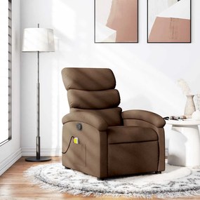vidaXL barna szövet dönthető masszázsfotel