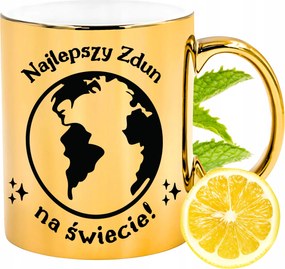 Prémium Arany Csillogó Bögre Ajándék Nyomtatott Fotóval