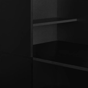 Fekete bárasztal szekrénnyel 115 x 59 x 200 cm