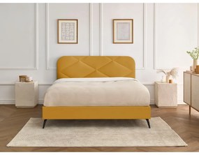 Kárpitozott franciaágy ágyráccsal 180x200 cm Prune – Bobochic Paris