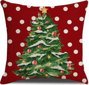 Ecarla karácsonyi párnahuzat 45x45cm karácsonyfa POD197