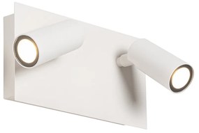 Modern kültéri fali lámpa fehér LED-del 2-lámpás IP54 - Simon