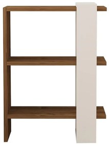 könyvespolc Gaye - Walnut, White