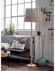 Natúr színű állólámpa rattan búrával (magasság 160 cm) Kakasi – Bloomingville