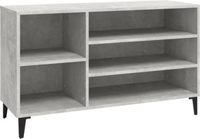 vidaXL betonszürke szerelt fa cipőszekrény 102x36x60 cm