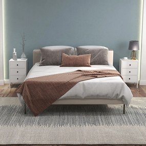 HOMCOM 2 darabos éjjeli szekrény szett, 3 fiókkal, fehér fából készült, dimenzió: 40L x 30W x 64H cm | Aosom