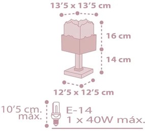 Dalber 63161S - Gyermeklámpa PANDA 1xE14/40W/230V rózsaszín