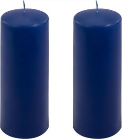 Gyertya készlet 20 cm Ø 7,5 cm 2 db kék