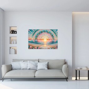 Kép – Naplemente mozaik (90x60 cm)