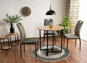 Alto II kerek étkezőasztal tölgy/fekete 80 cm