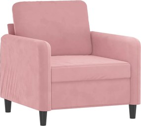 vidaXL rózsaszín bársony kanapéfotel 60 cm