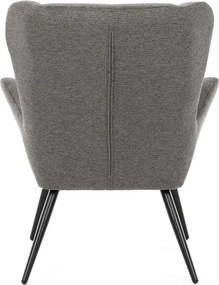 Fotel (füles), szürke, szövet, AK-H9206 GREY2
