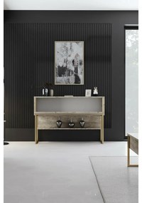 Luxe Travertine and Gold komód