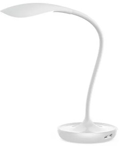 LED lámpatest , asztali , érintőkapcsolóval , billenthető , 5W , dimmelhető , USB , meleg fehér , fehér , Rábalux , BELMONT