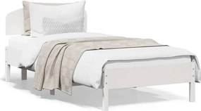 vidaXL fehér tömör fenyőfa ágy matrac nélkül 90 x 200 cm