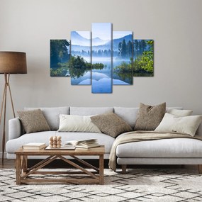 Egy hegyi tó képe (150x105 cm)
