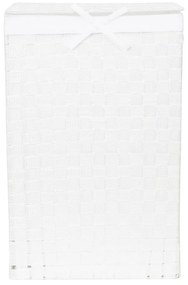 Laundry Basket Linen fehér, fedeles szennyeskosár, magasság 60 cm - Compactor