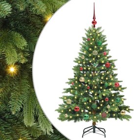 vidaXL Mű karácsonyfa 150 LED-del állvánnyal Zöld 150 cm PE és PVC