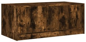 füstös tölgy színű dohányzóasztal üvegajtókkal 102 x 50 x 42 cm