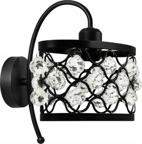 Led fali lámpa Fali lámpa Kristályok Glamour Lámpabúra Csillár E27 Fekete