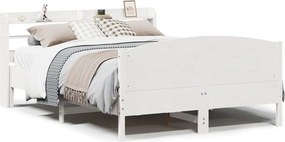 vidaXL fehér tömör fenyőfa ágy matrac nélkül 120 x 190 cm