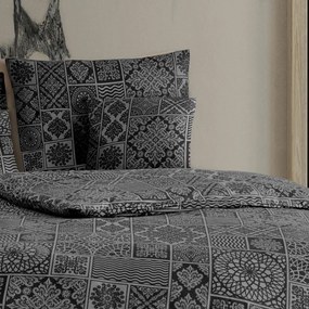 Kvalitex Pamut ágynemét Tokyo fekete, 220 x 200 cm, 2 db 70 x 90 cm