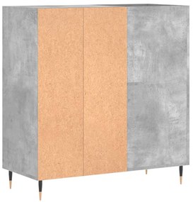 betonszürke szerelt fa hanglemezszekrény 84,5 x 38 x 89 cm