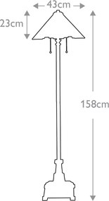 Quoizel INGLENOOK QZ-INGLENOOK-FL Állólámpa 2x60W/E27