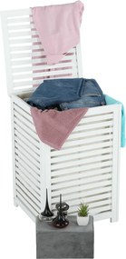 Szennyestartó kosár, lakkozott, banbusz/féher/bézs, BASKET